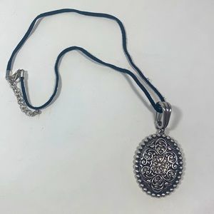 Premier Designs Medallion Leather Necklace